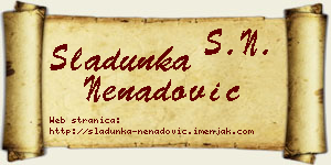 Sladunka Nenadović vizit kartica